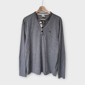 Abercrombie Muscle Henley Shirt - Y2K Gray, size L